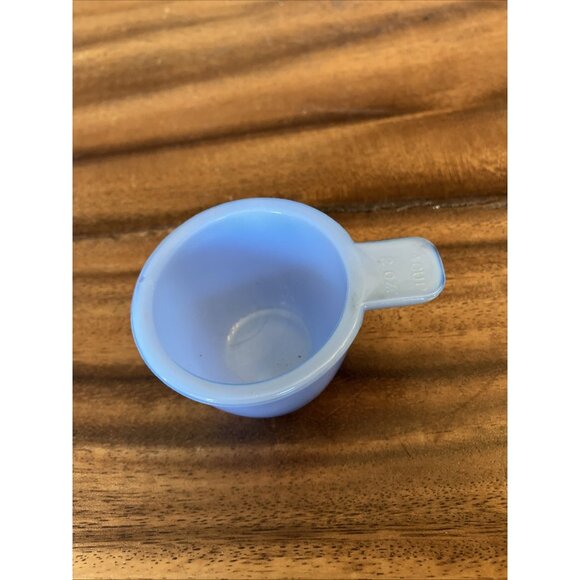 Jeannette Delphite Blue Milk Glass 1/4 Cup Measuring Tab Handle - Picture 3 of 6